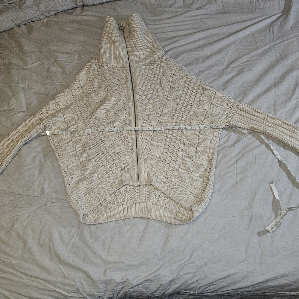 Express Cream Cable Knit Turtleneck Sweater